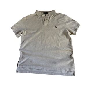 Polo Ralph Lauren Mens Short Sleeve Polo Shirt Tan Oatmeal Large